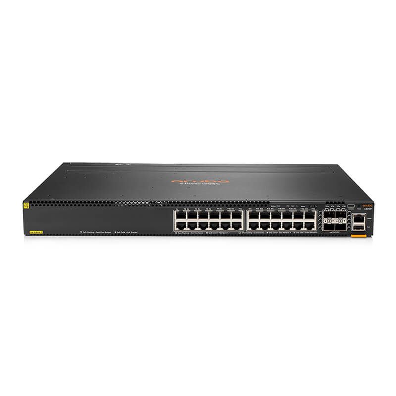 JL662A Aruba 6300M 24-port 1GbE Class 4 PoE and 4-port SFP56 Switch